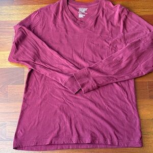 Old Navy Burgundy Long Sleeve Top - Unisex